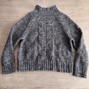 Banana Republic Italian Wool Charcoal Grey Thick Sweater XL